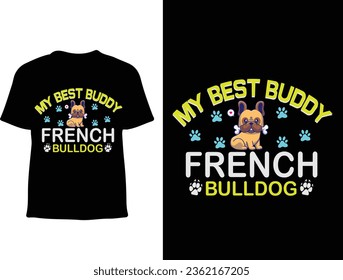 French bulldog t shirt design 