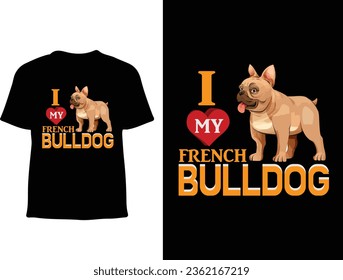 French bulldog t shirt design 