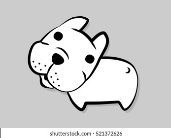 french bulldog vector
