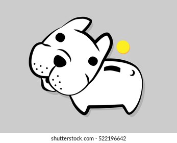 french bulldog vector