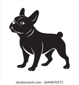 French bulldog vector art illustration on a white background