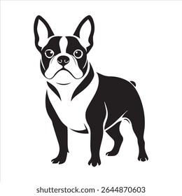 French bulldog vector art illustration on a white background