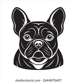 French bulldog vector art illustration on a white background