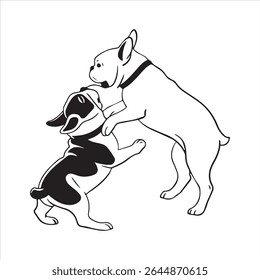 French bulldog vector art illustration on a white background