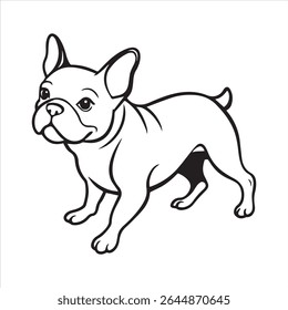 French bulldog vector art illustration on a white background