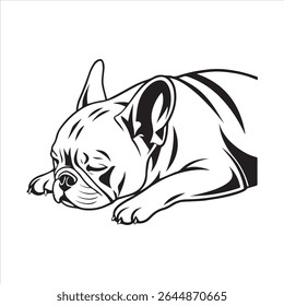 French bulldog vector art illustration on a white background