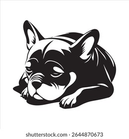 French bulldog vector art illustration on a white background