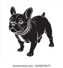 French bulldog vector art illustration on a white background