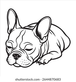 French bulldog vector art illustration on a white background