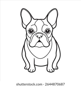 French bulldog vector art illustration on a white background