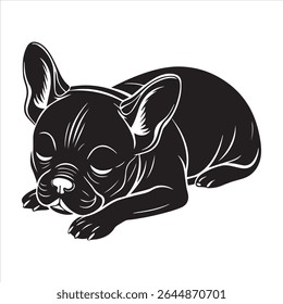 French bulldog vector art illustration on a white background