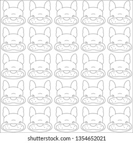 french bulldog Vector background