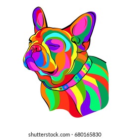 French Bulldog. Vector illustration for a card or poster. 