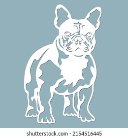 Französischer Bulldog - Vektorgrafik zum Laserschneiden ...