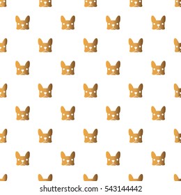 French bulldog vector seamless pattern background