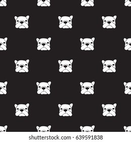 French bulldog vector seamless pattern background