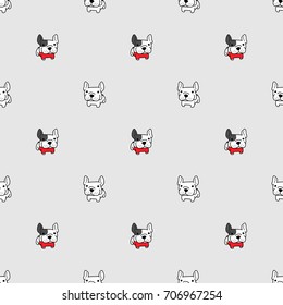 french bulldog vector seamless pattern background