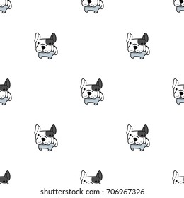 french bulldog vector seamless pattern background