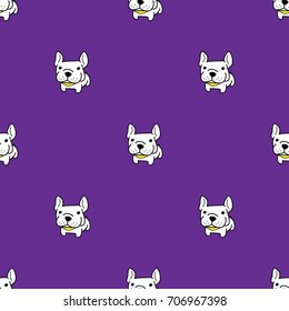 french bulldog vector seamless pattern background