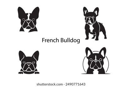 French Bulldog vector silhoutte logo