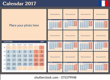French calendar 2017.