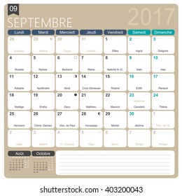 French calendar 2017