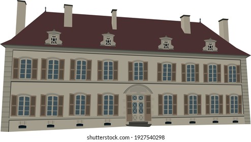 French castle in Beru, France.
Château de Beru, France.
Illustration and design.