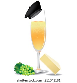 French champagne ePS10 vector