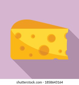 French cheese icon. Flat illustration of french cheese vector icon for web design