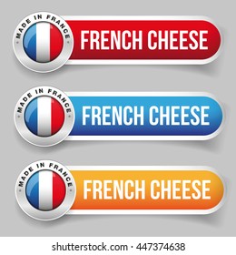 French Cheese label button