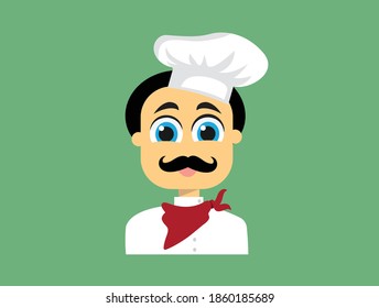 
Chef francés de fondo verde.