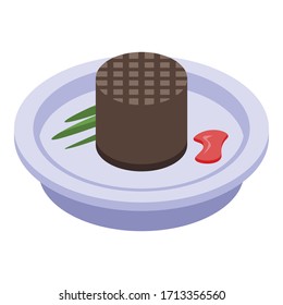 French choco waffle icon. Isometric of french choco waffle vector icon for web design isolated on white background