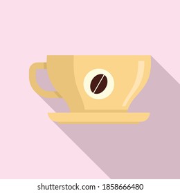 French coffee cup icon. Flat illustration of french coffee cup vector icon for web design