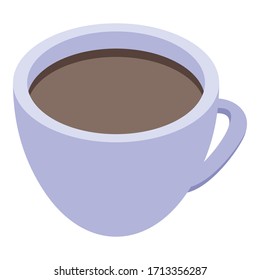 French coffee cup icon. Isometric of french coffee cup vector icon for web design isolated on white background