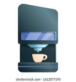 French coffee machine icon. Cartoon of french coffee machine vector icon for web design isolated on white background