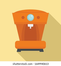 French coffee machine icon. Flat illustration of french coffee machine vector icon for web design