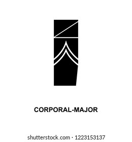 French corporal major military ranks and insignia glyph icon