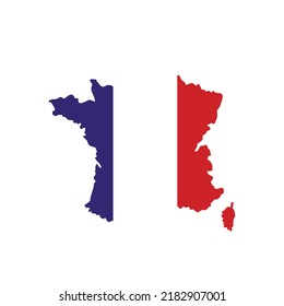 French country teritory icon. Flat illustration of french country teritory vector icon isolated on white background