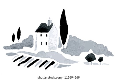 French Countryside Scene