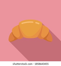 Icono de croissant francés. Ilustración plana del icono vectorial de croissant francés para el diseño web