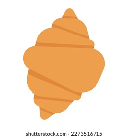 French croissant icon. Flat illustration of croissant bakery vector icon isolated on white background