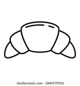 French croissant icon. Outline french croissant vector icon for web design isolated on white background