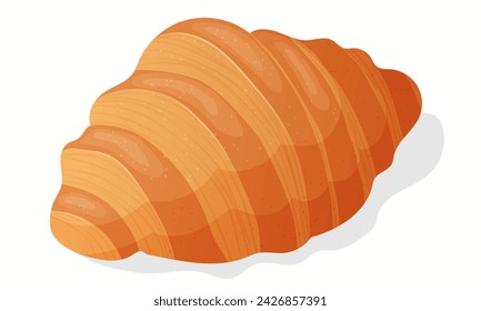 French croissant icon set. Flat illustration of croissant bakery vector icon	
