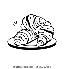 French cuisine, croissant vector design, breakfast, bakery icon