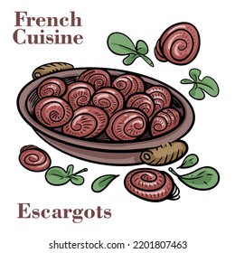 French cuisine - Escargot with sauce