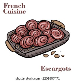 French cuisine - Escargot with sauce