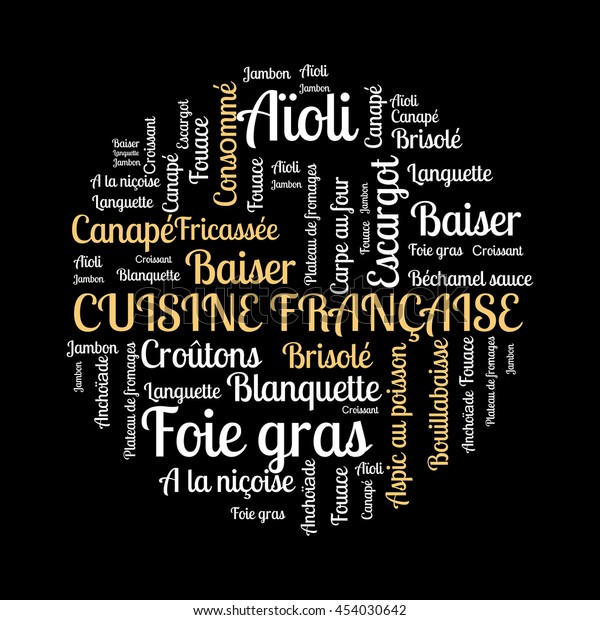 french-cuisine-names-french-dishes-french-stock-vector-royalty-free