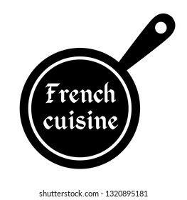 French cuisine stamp on white background. Sticker or label.