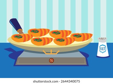French Culinary cuisine using Snail or escargot as appetizer 