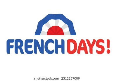 French days on white background